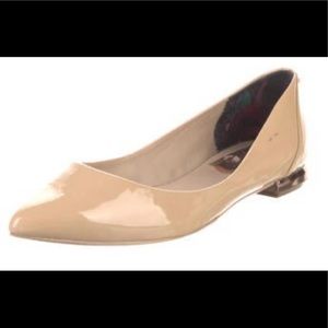 Ted Baker Naturally Neutral Flat with Rose Gold Accent Heel.